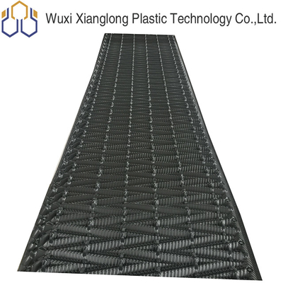 PVC Soğutma Kulesi Kanatları Blok Çapraz Akış Ortamı 750X2000mm Siyah Gri
