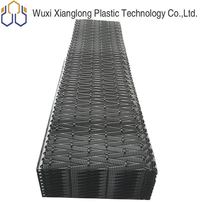 PVC Soğutma Kulesi Kanatları Blok Çapraz Akış Ortamı 750X2000mm Siyah Gri